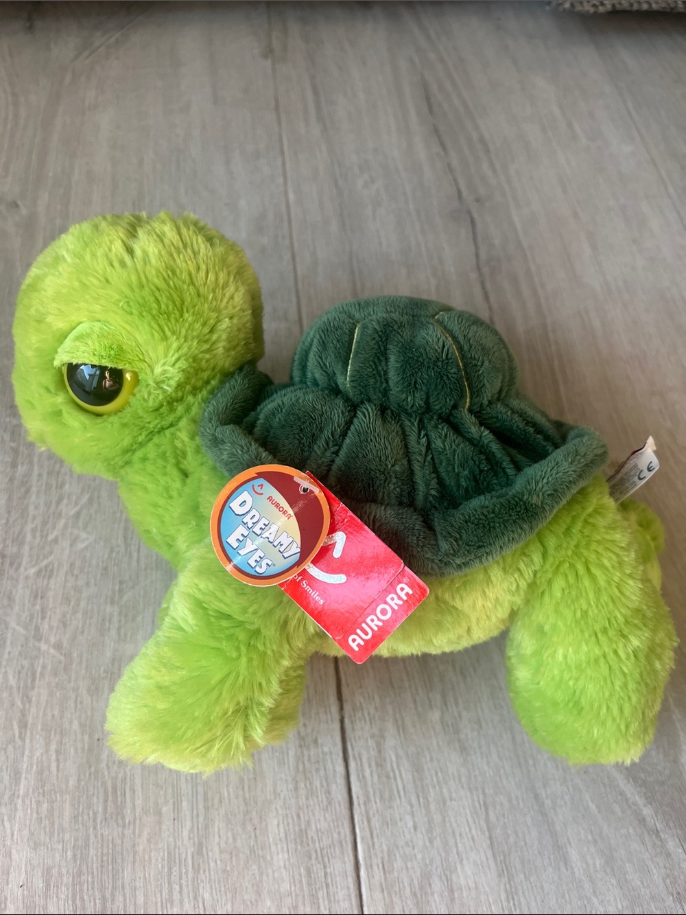 Aurora NWT Dreamy Eyes Green Plush Turtle - Soft Reptile Toy 10”